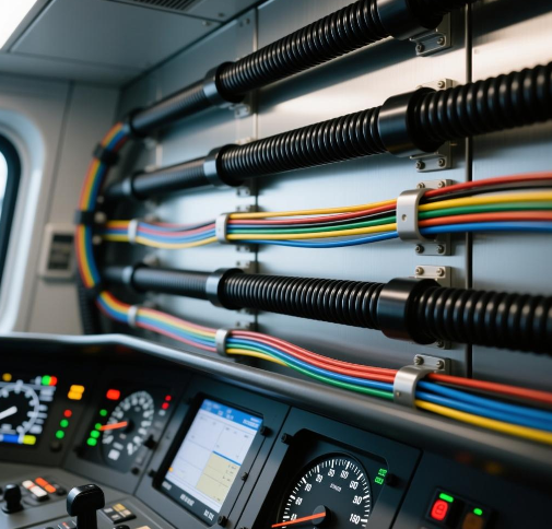 尼龙波纹管：高铁动车线束的隐形守护者 ——解码其在电气系统防护中的核心科技价值